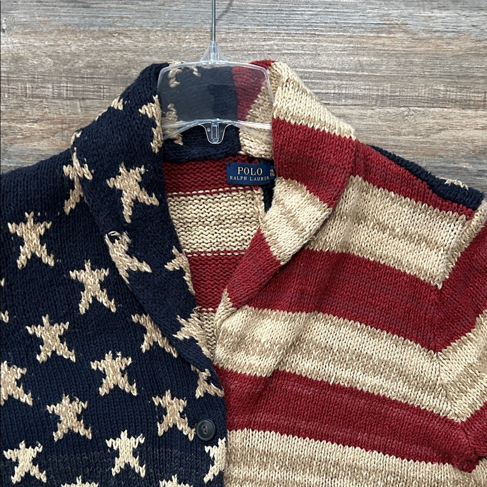 Polo by Ralph Lauren Men's Stars and Stripes Cardigan - Red, Navy, Beige
